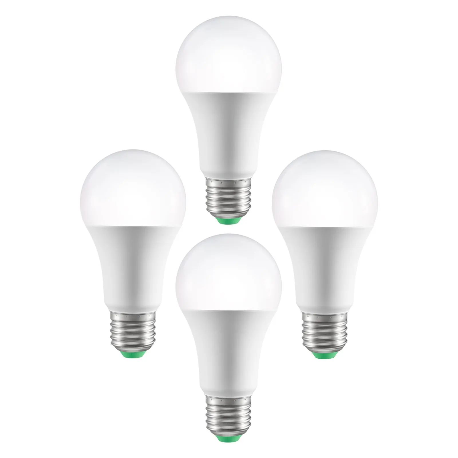 Bohlam Lampu Pintar, Paket 4, Bohlam LED Multiwarna 9W, 800 Lumens Dengan Kompatibilitas Kontrol Pintar Untuk Vera, Asisten Google,