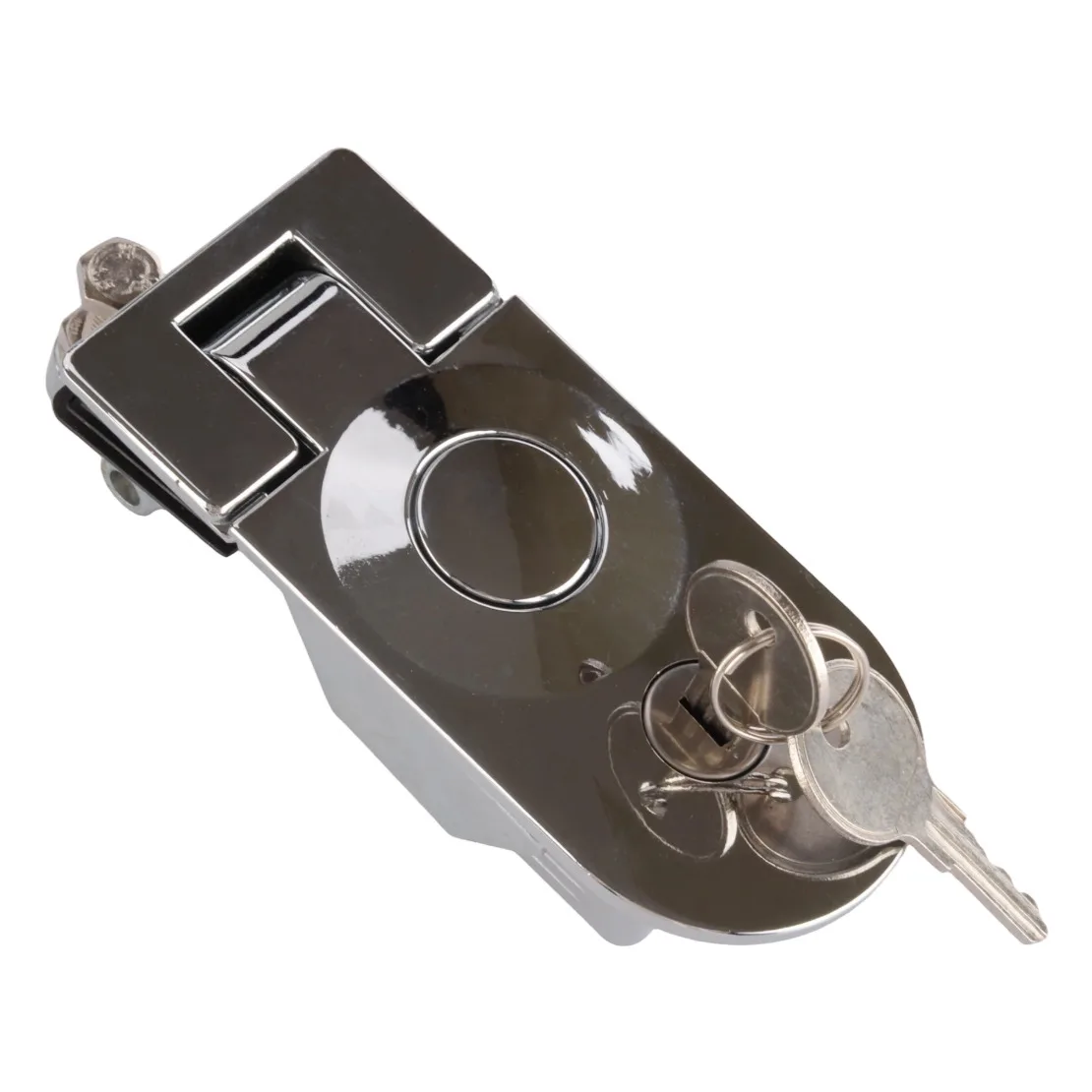 Chrome Compression Flush Mount Push Lock Door Latch for Camper RV Trailer Caravans Tool Box Boats Zinc Alloy