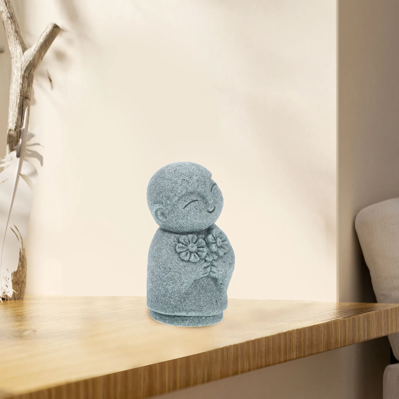 1 قطعة تمثال بوذا الصغيرة سطح المكتب ديكور زن الحرفية للمنزل مكتب التأمل داخلي زخرفة تماثيل بوذا للديكور المنزل