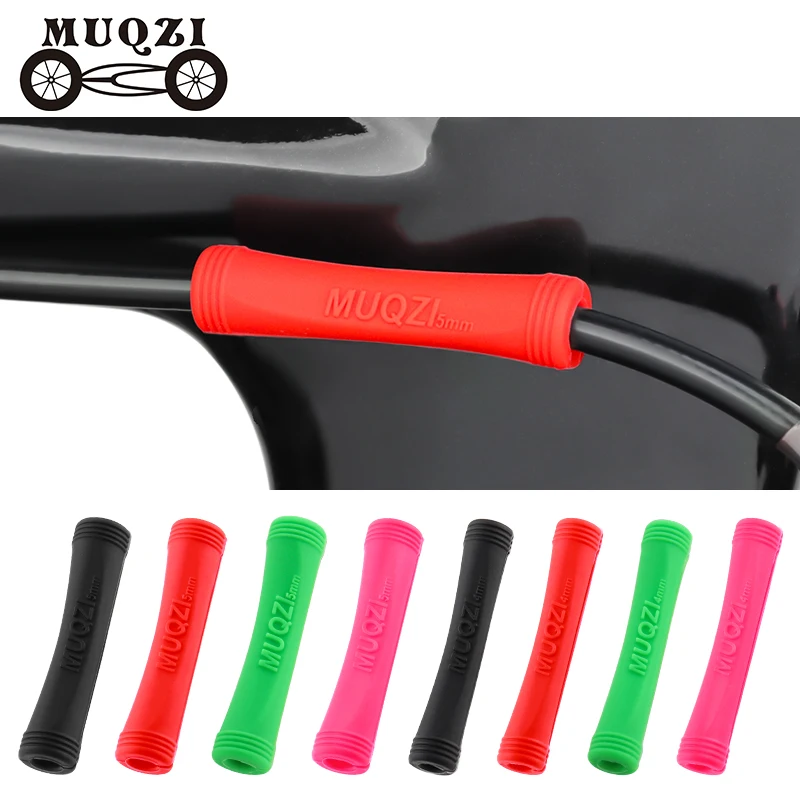 MUQZI 4/8pcs Bicycle Cable Protector Brake Shift Line Frame Protect Sleeve MTB Road Fixed Gear Bike Universal