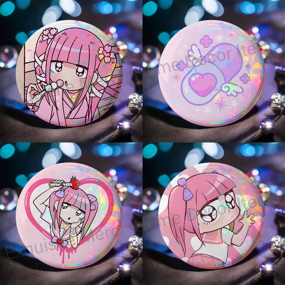 M-Menhera kawaii Girl C-Chan Artist Alley Fan-made Merch Custom Badges 75mm 44mm 25mm 32mm 58mm Collect Gifts Large