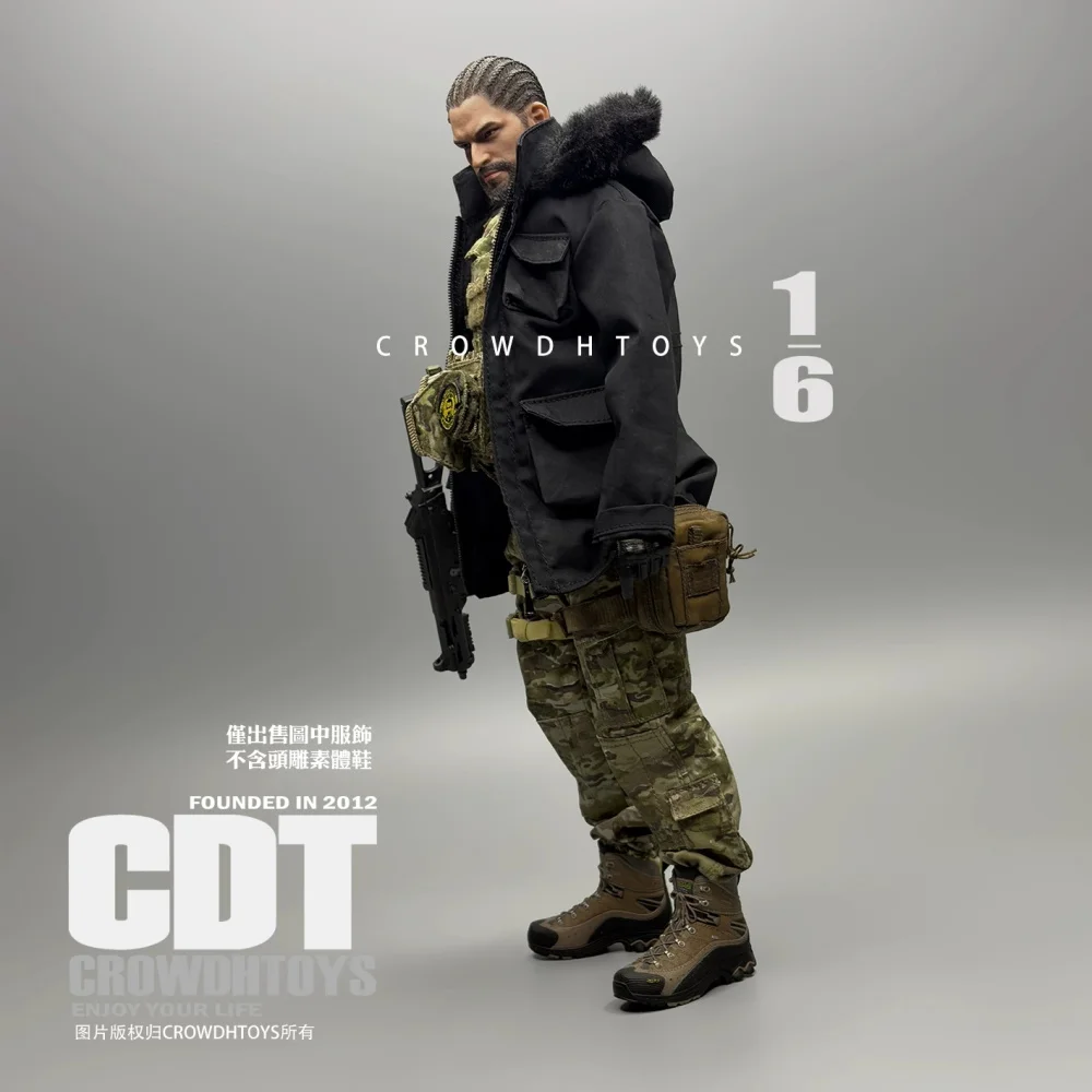 

For Sale 1/6 3ATOYS Black Coat Tops Toys Model Not Real Accessories Residents For 12" COO DAM Doll Figure