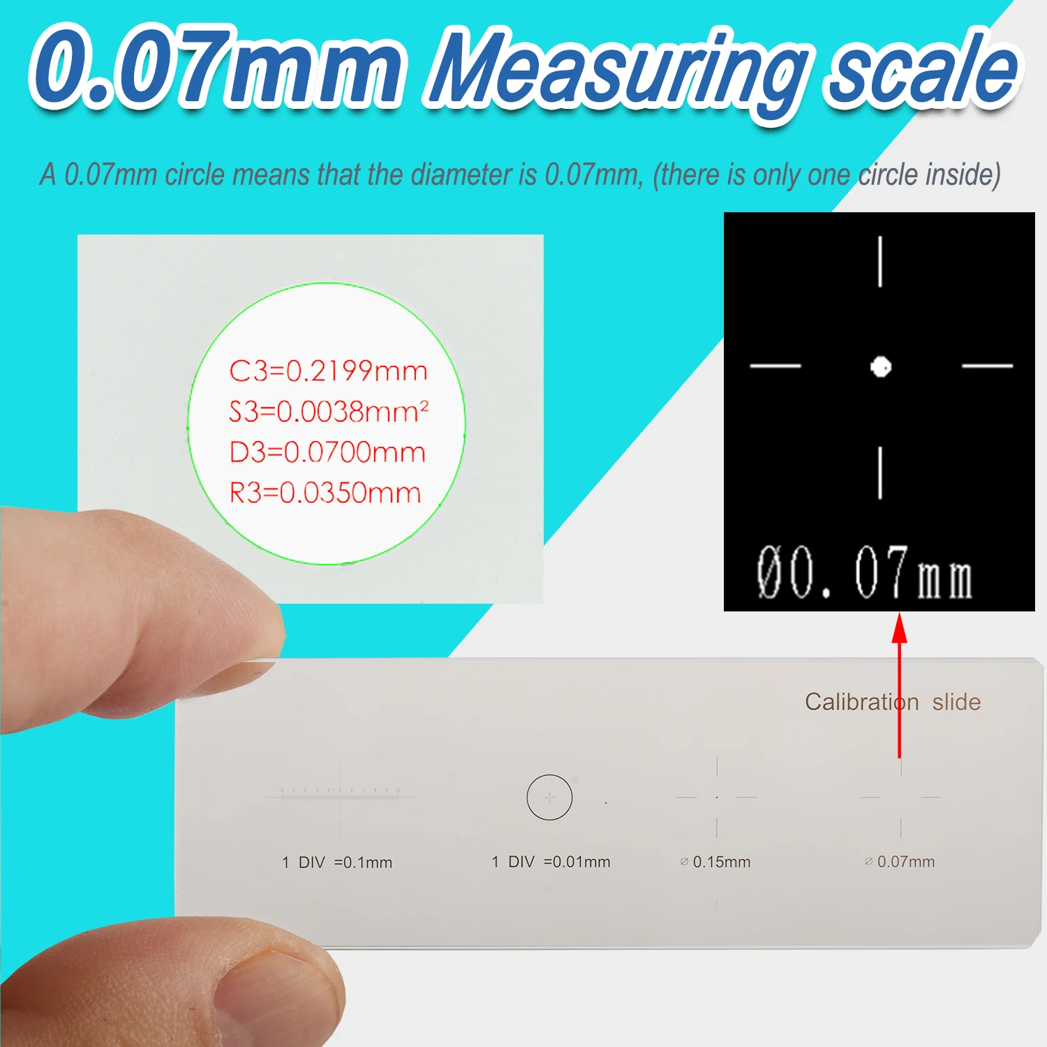 Microscópio koppace, micrômetro de medição especial de 0.01mm a 0.1mm, régua para medição de microscópio
