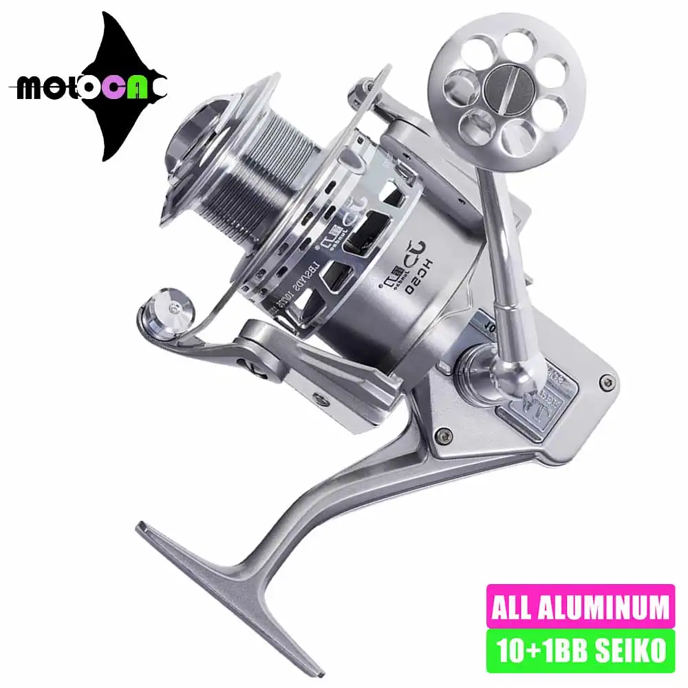 

New Fishing Reel Spinning Coil 10bb 22kg MAX Drag Stainless Steel Bearings All Metal Body Cnc Spool Handle Peche En Mer Moulinet