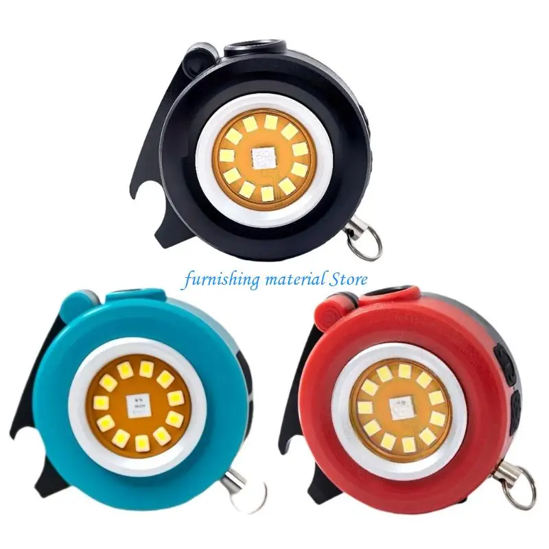 Y5GD Outdoor LED Work Light Keychain Rechargeable Flashlight Pendant Keyring for Adventure Multifunctional Chain Jewelry