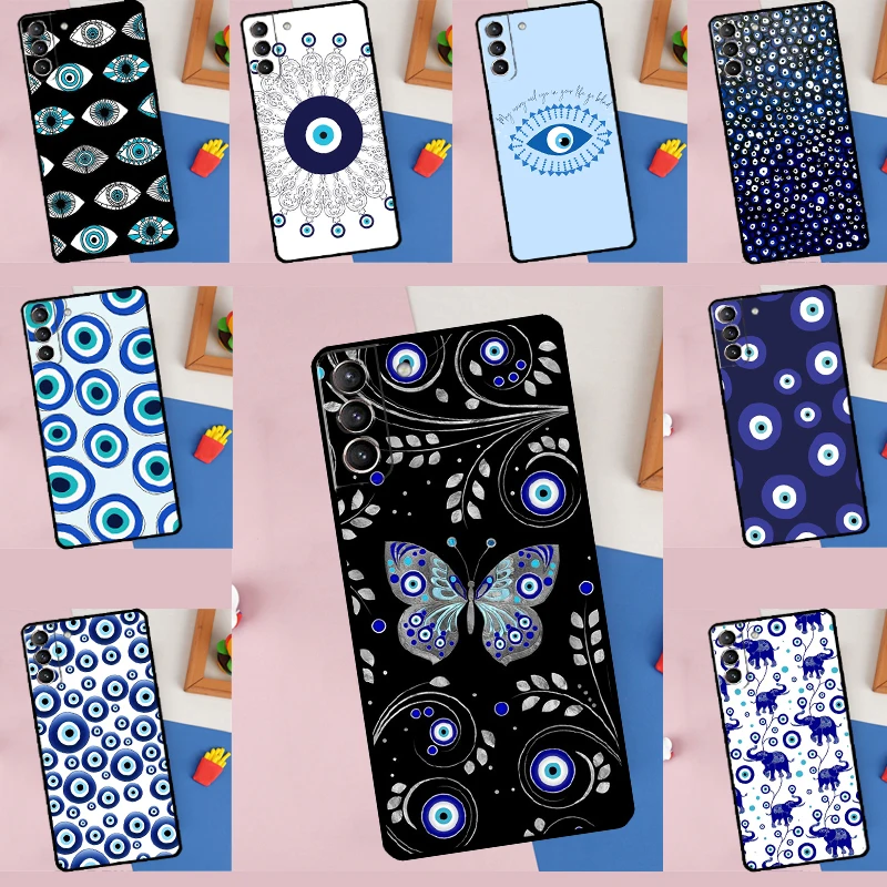 Nazar Boncugu Evil Eye Case For Samsung Galaxy S21 S22 S23 Ultra S9 S10 S22 S23 Plus Note 10 20 Ultra S20 FE S21 FE Cover