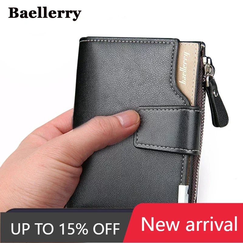 

brand Wallet men leather men wallets purse short male clutch leather wallet mens money bag quality guarantee