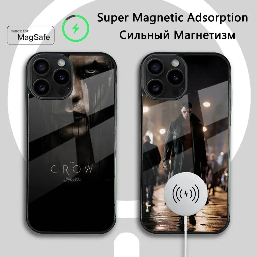 

B-Bill Skarsgard Crow Phone Case For iPhone 16 15 14 13 12 11 Plus,Pro,Max Mini Magsafe Magnetic Wireless Charging
