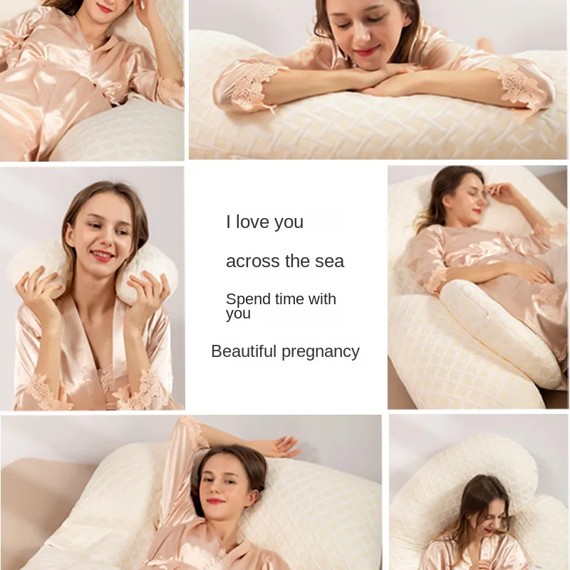 Pregnancy Pillow Cushion New Pregnant Women\'s Pillow Side Sleeping Pillow Supporting Abdomen U-shaped Sleeping Side Lying Pillow