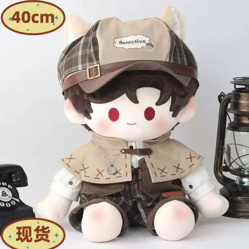 

Детективная накидка с белкой, костюм джентльмена в стиле стимпанк, 40 см, плюшевые аксессуары для кукол, одежда для куклы