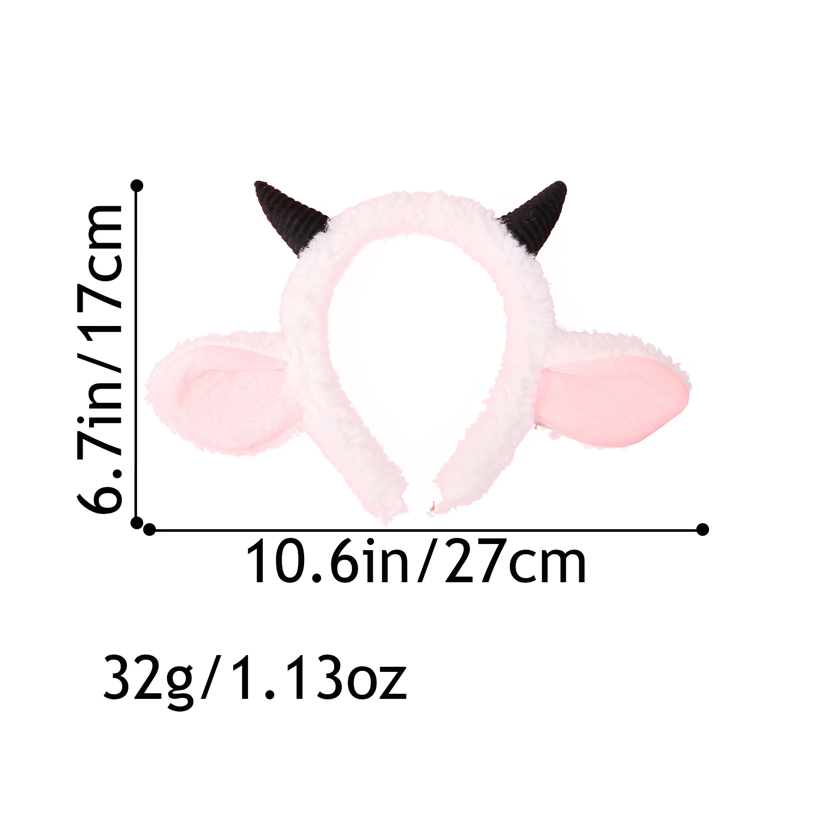 1pc Cartoon Sheep Horn And Sheep Ear Plush Hair Band For Girls Cute Soft Hair Hoop For Kids Women Daily Party Hair Accessory