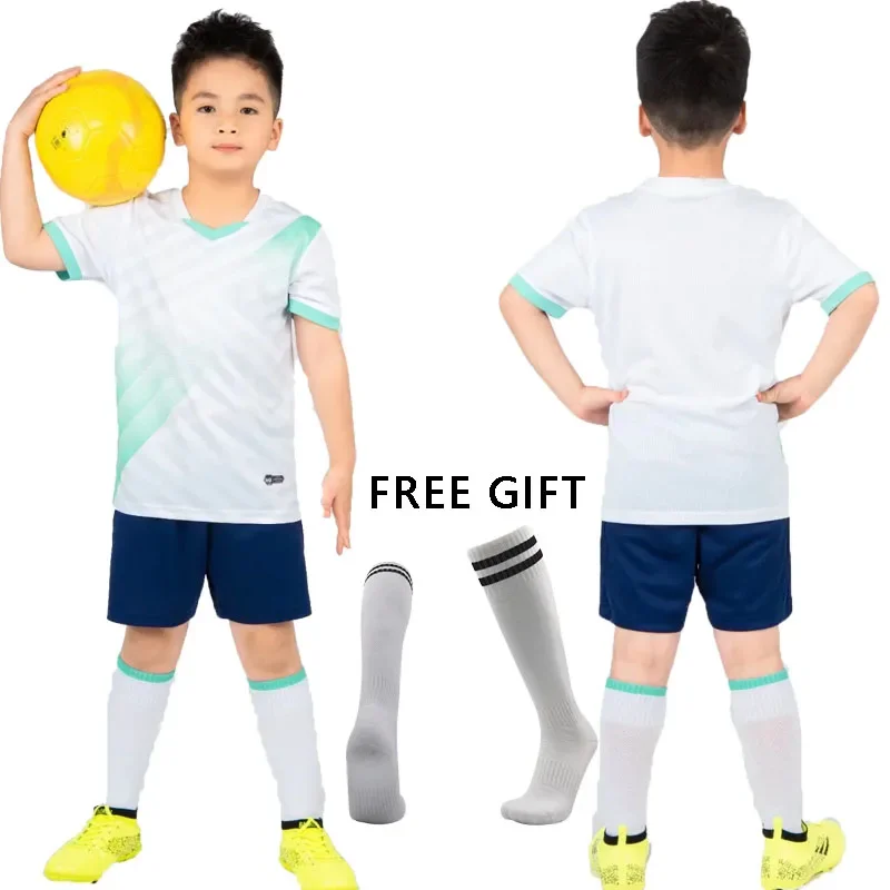 1 Pair Football Soccer Over Knee Socks Free Gife Boys Football Jersey tracksuit Customizable Children Football Jerseys Sets