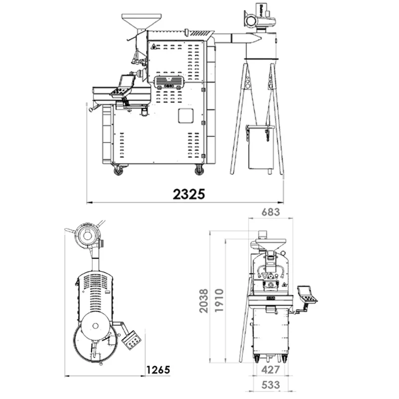 GENIO 6 6KG Shop Roaster Industrial Drum Coffee Roaster Professional Roaster for Commercial Coffee Shop Coffee Bean Merchants