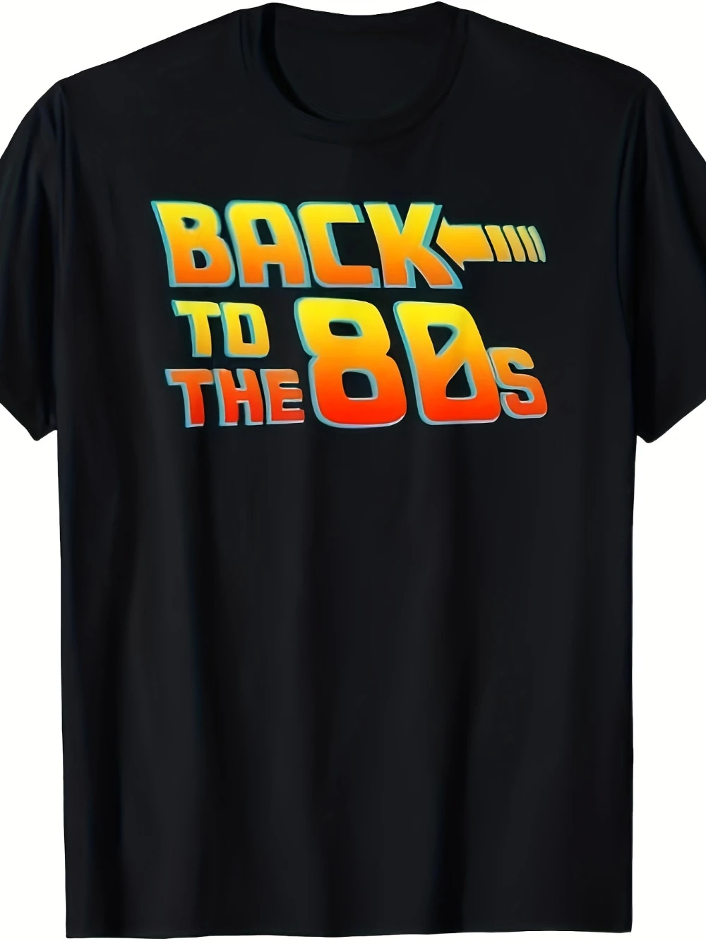 80s Retro T-Shirt Back To The 80s Graphic Tee with Iconic Nostalgic Design Crew Neck Regular Fit Suitable Quick-dry Tee