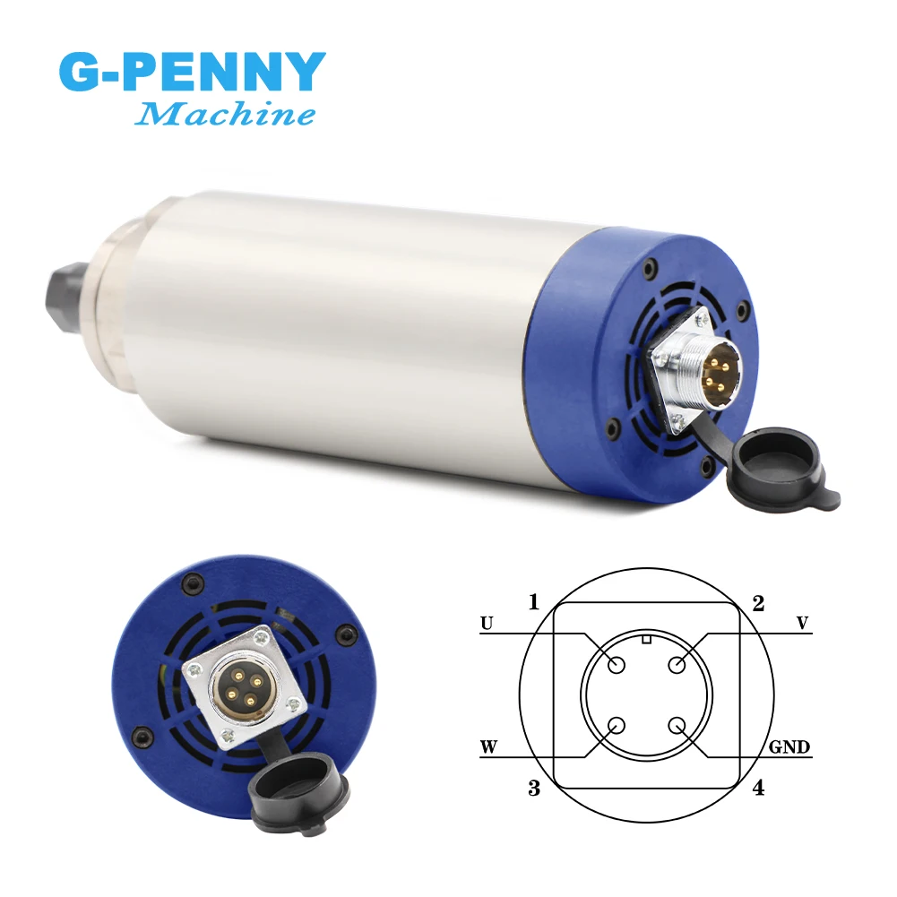 التخصيص Gpenny 1.5KW ER16 D80mm 220 فولت/380 فولت تبريد الهواء المغزل 4 قطعة محامل محرك المغزل باستخدام الحاسب الآلي #3