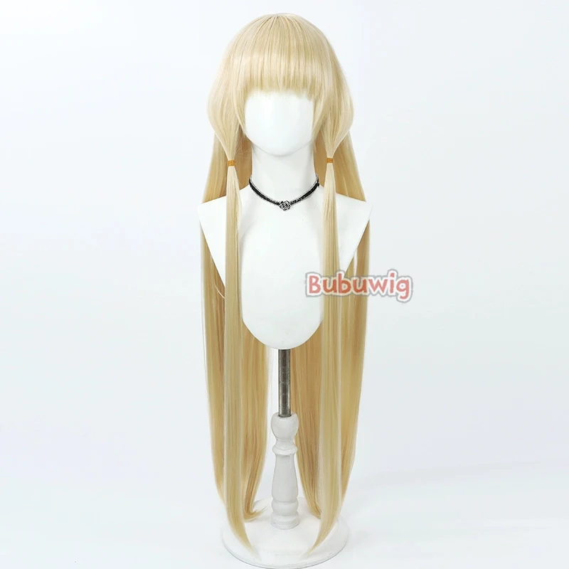 Bubuwig Synthetic Hair Chii Elda Cosplay Wigs Chobits Chii Elda Wigs Role Play 100cm Long Straight Blonde Cos Wig Heat Resistant