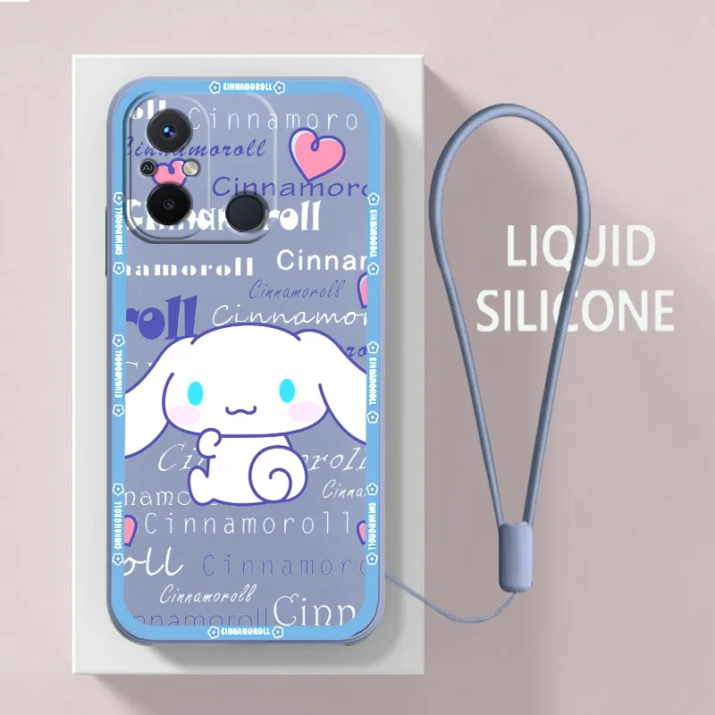 

Cinnamoroll Baby For Xiaomi Redmi 12C 11 Prime A1 10 10X 9 9A 9T 9AT 8 8A 7 6 Pro 4G 5G Liquid Rope Soft Phone Case Coque Capa