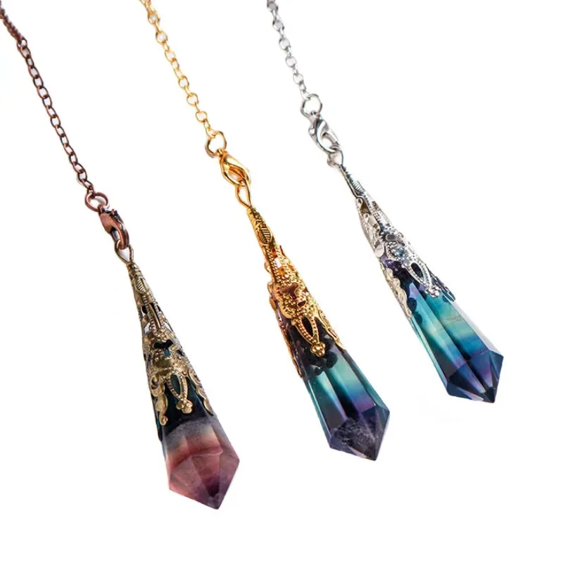 1PC natural fluorite vogle pendulum home decoration gift