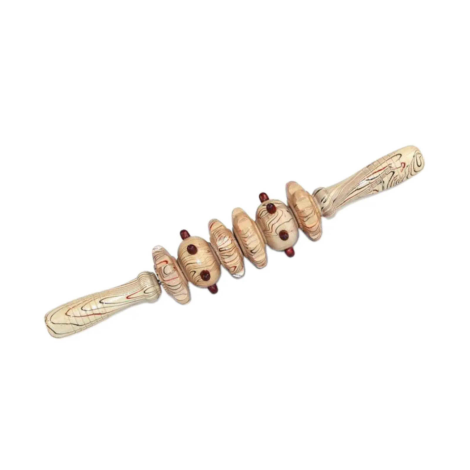 Portable Wooden Massage Roller Stick Manual Roller Massager for Fascia Release Waist Abdomen Home Use