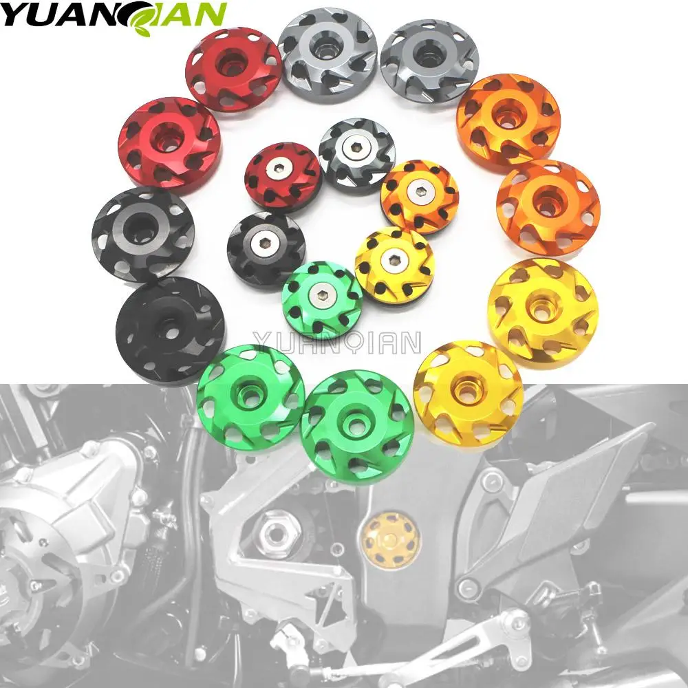 Motorcycle Fairing Frame Hole Cover Screws Bolts Caps CNC Aluminum Accessories For Kawasaki Z1000 Z1000SX 2010-2016 NINJA 1000