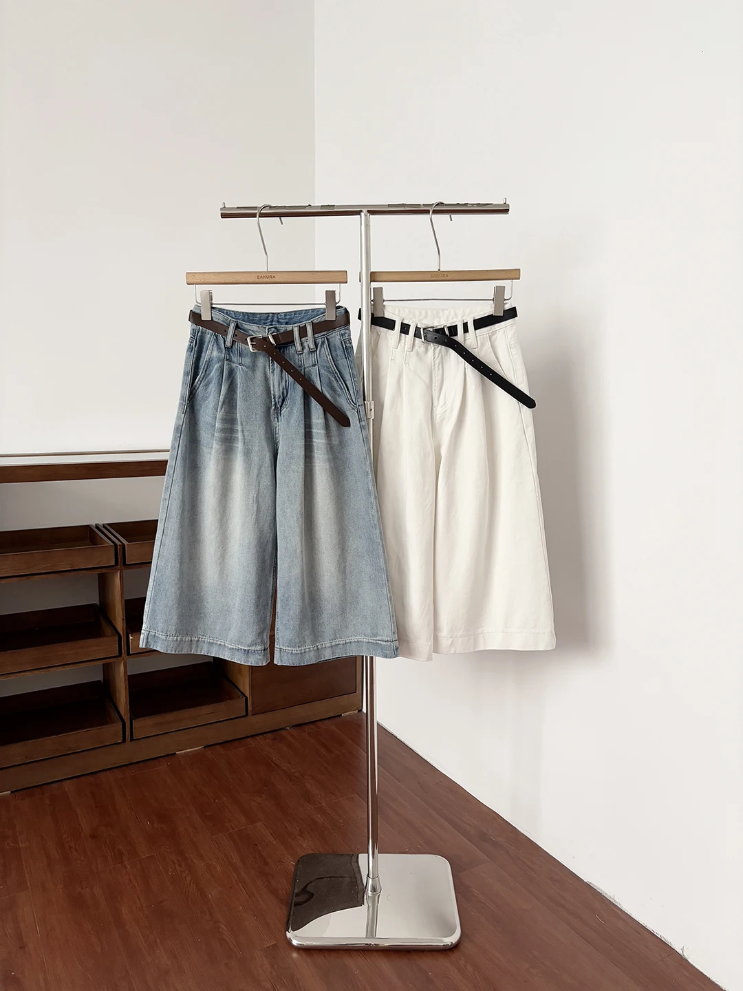 

High Waist Straight Leg Jeans Casual Commute Workwear Women's 7/8 Length Pants Spring 2026 Korean Style Denim Trousers