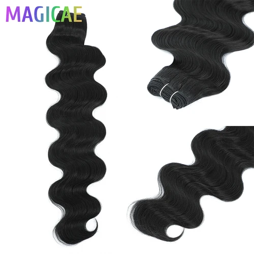 Imagen 2 del producto 30 pulgadas 200 gramos Body Wave Nature Black Ombre Piano Marrón 24J # 6 # Hair Blond 27/613 Bio Protetain Suave Sintético De Alta Temperatura