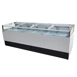 Supermarket Refrigerator Fridge Commercial Cooked Food Meat Display Fridge Freezer Showcase Chiller