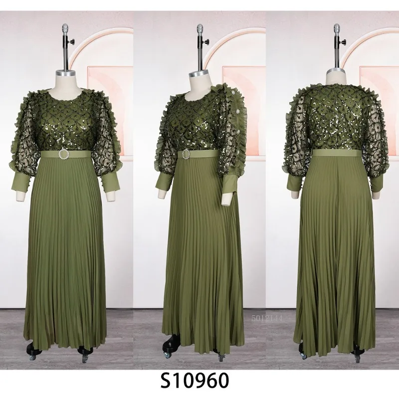 

Luxury Sequin Party Dresses Women Long Sleeve Dress Wedding Birthday Prom Evening Gown 2026 New Year Turkey African Clothing
