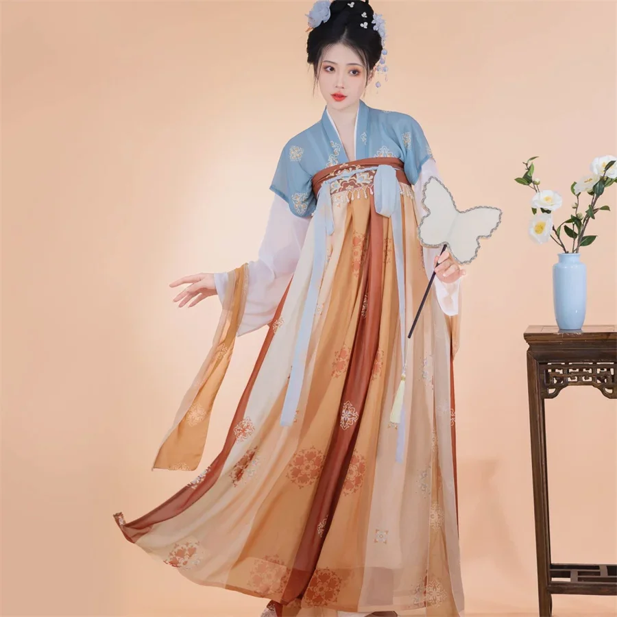 

Hanfu Dress Women Ancient Chinese Traditional Embroidery Hanfu Female Fairy Cosplay Costume 2024 Hanfu Dress Plus Size XL