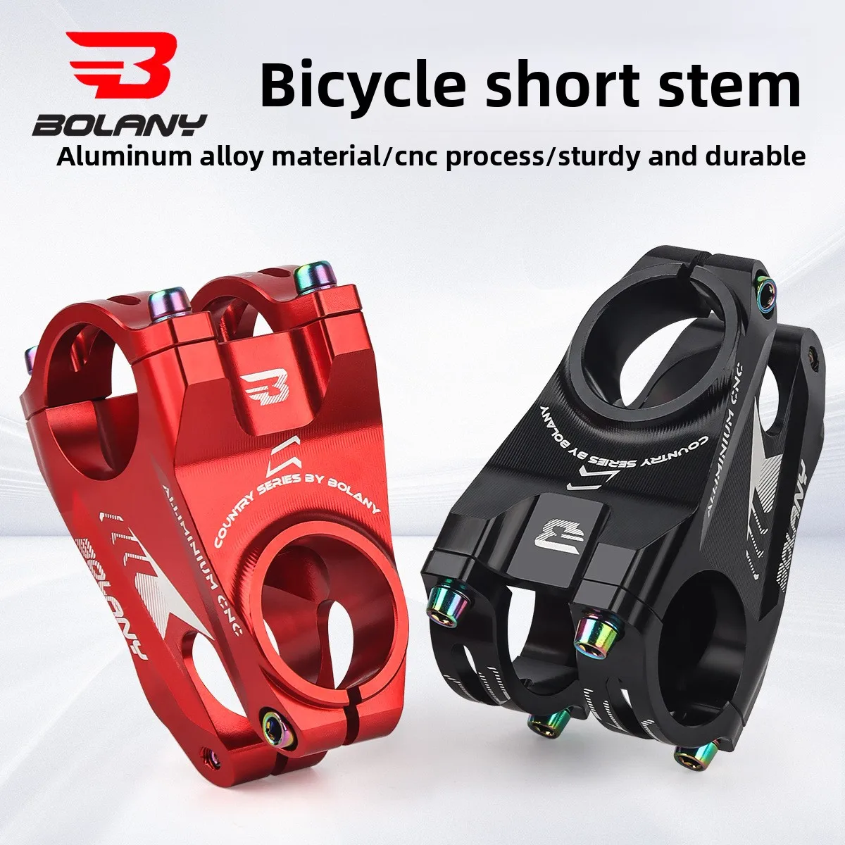 

BOLANY 31.8mm Bike Stem CNC Aluminum Short Stem for MTB Downhill Road Bike Ultralight Bicycle Handlebar Stem Cycling Accessory