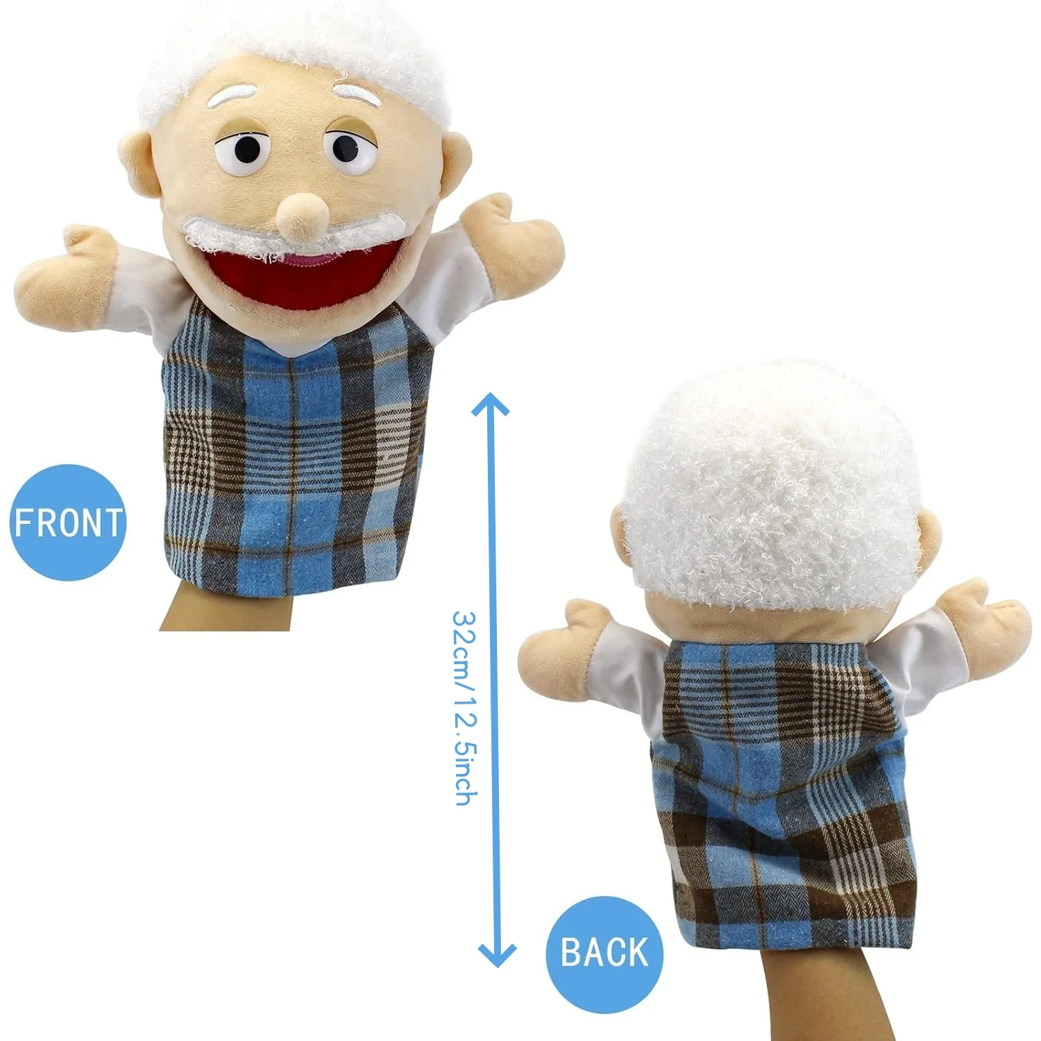 دمى يد الجد - دمى يدوية قطيفة ناعمة ألعاب تفاعلية لعب الأدوار رواية القصص للأطفال، اللعب الخيالي