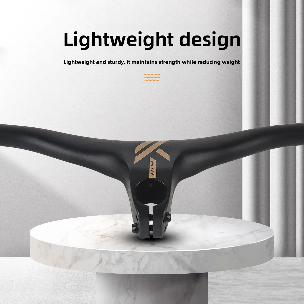 Lightweight High Strength Aluminum Alloy One-Piece Handlebar for Road Bicycles Use in Mountain Biking