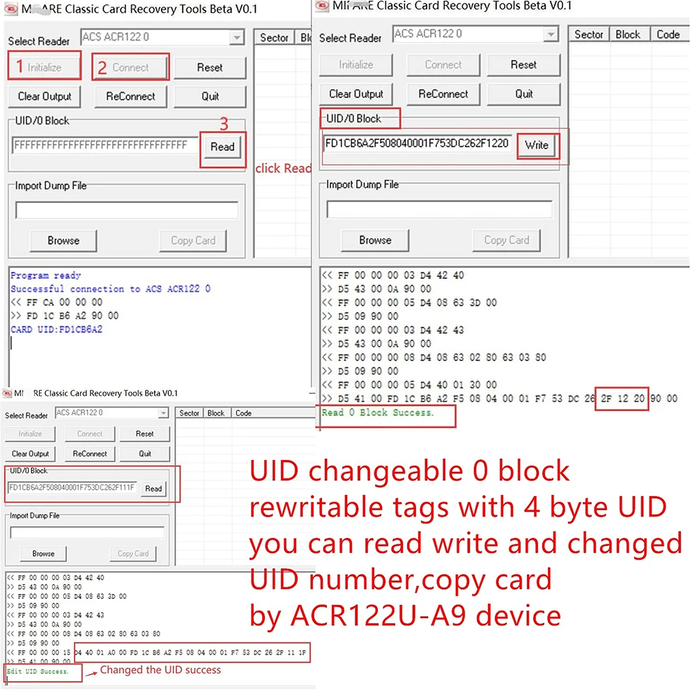 5pcs/pack UID Read Write 13.56MHz IC Card Writable Rewrite Duplicate RFID Tag Card Proximity Rewritable IC Token Keyfobs