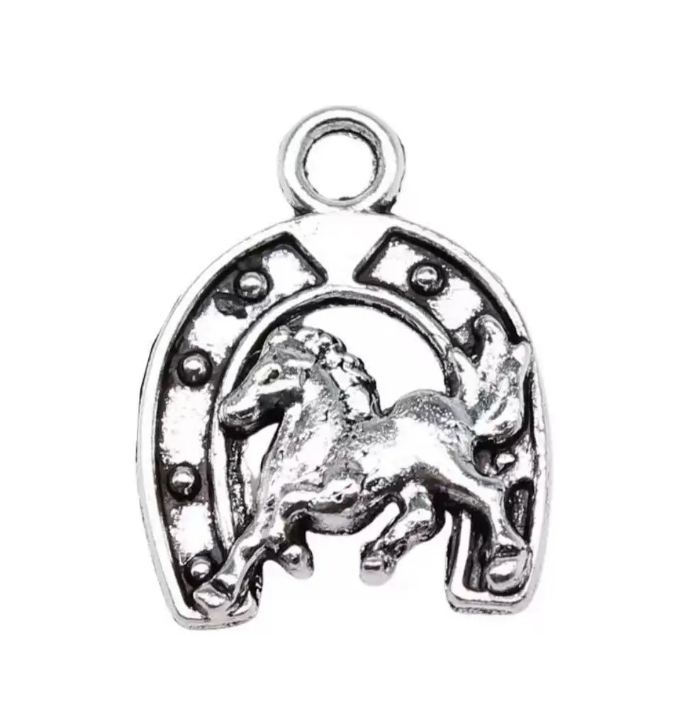 

10pcs 23x17mm Vinatage & Classic Horse Horseshoe Pendant For DIY Findings Zinc Alloy Metal HW3662