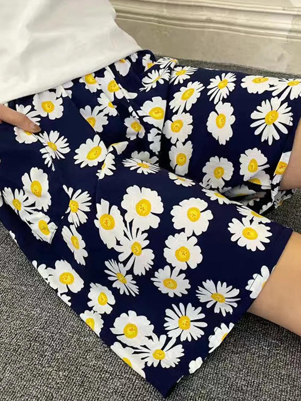 Womens Casual Beach Shorts Comfy Elastic Waist Shorts Casual And Fun Prints Pajama Shorts Summer Bottoms With Pocket ouc1074