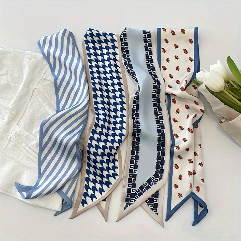 Blaues Stirnband, Taschenschal, Haarband, Taschenschal, Schals & schicke Haarbänder & Haargummis, vielseitig einsetzbar für den Alltag