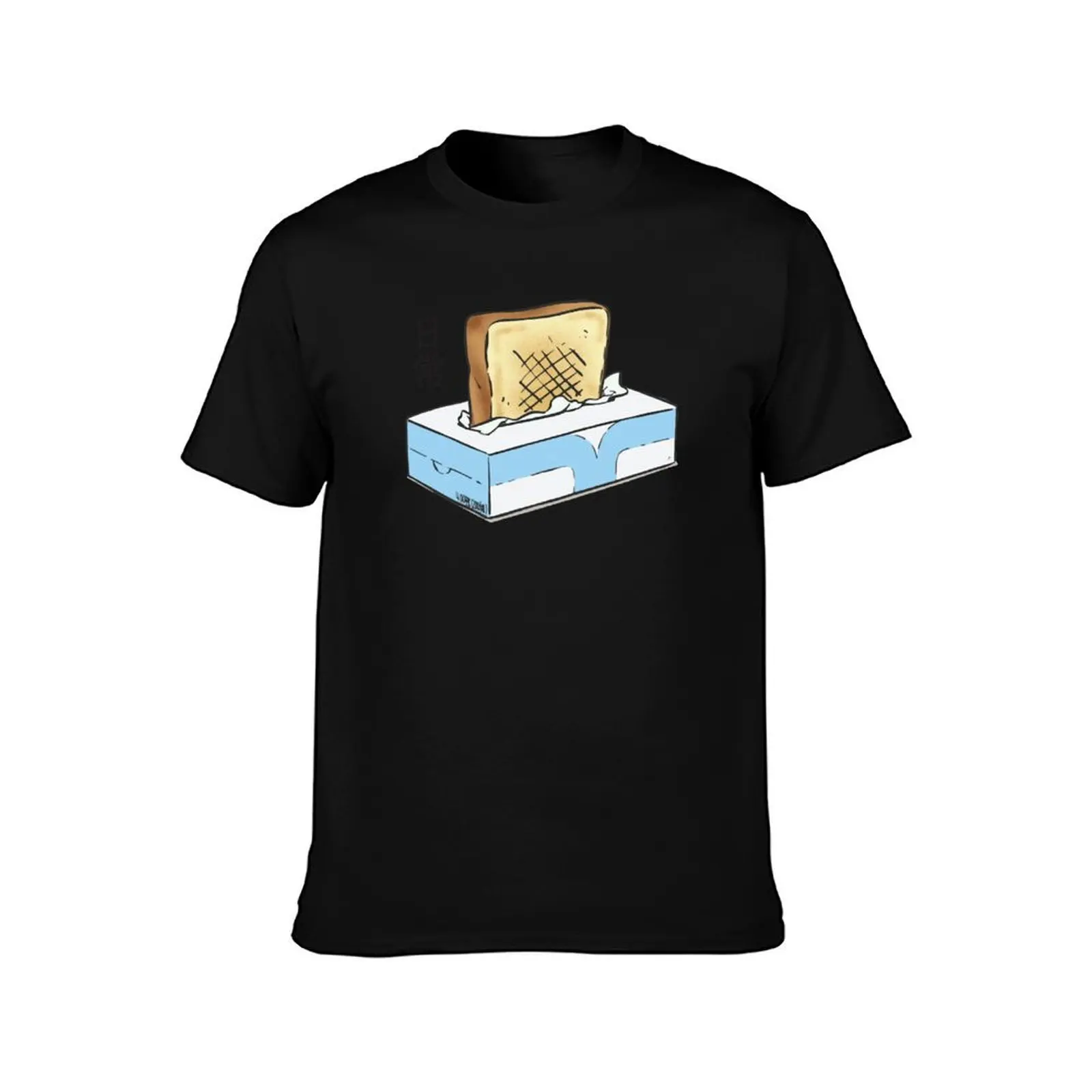 Nichijou - Tissue box Toaster T-Shirt, Summer Casual Cotton Tee, Oversized Streetwear Tops, Vintage Graphic Print, 100% Cotton