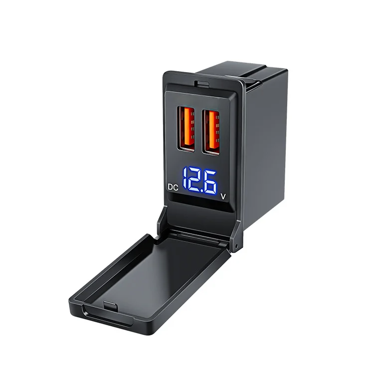 Amperage Dual USB Vehicle Charger for Trucks For Vans Dashboard Integration 36W Per Port 72W Total 12V-24V Input