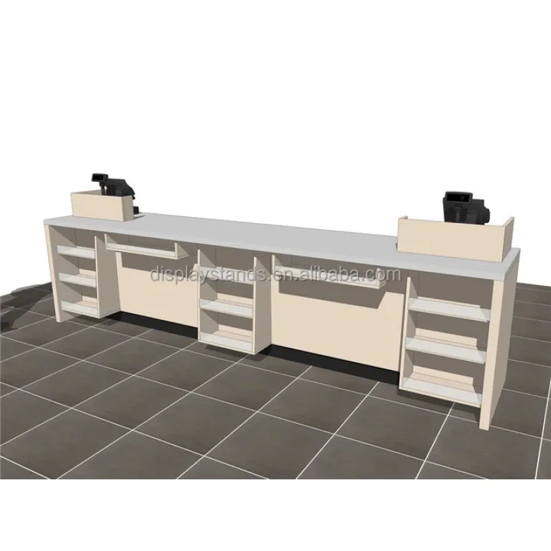 custom.Wooden Shop Counter Design Furniture Mdf Wheel Counters