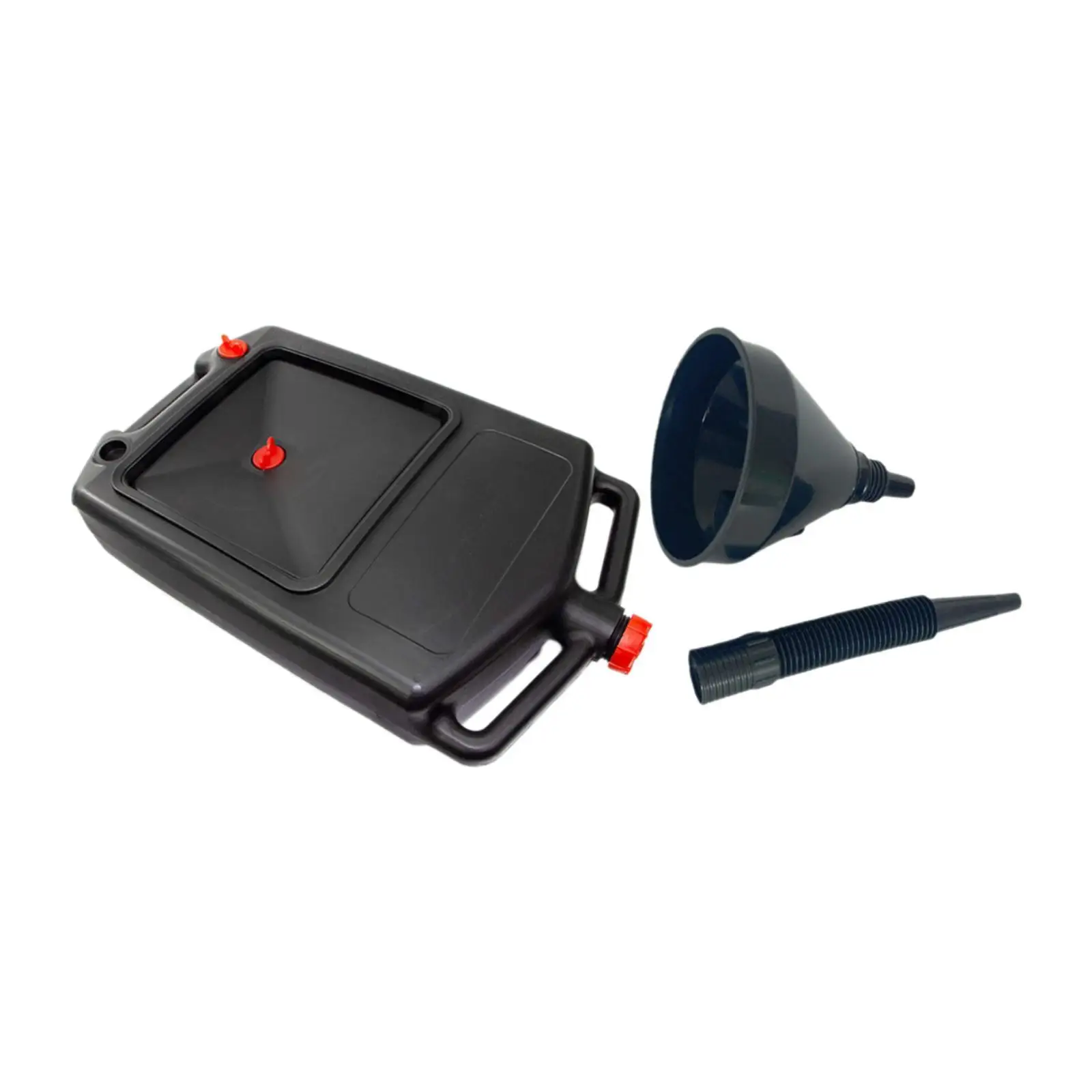 Oil Drain Can with Slotted Collection Tray PP Storage Container for Motorcycle Servicing and Garage Workshop