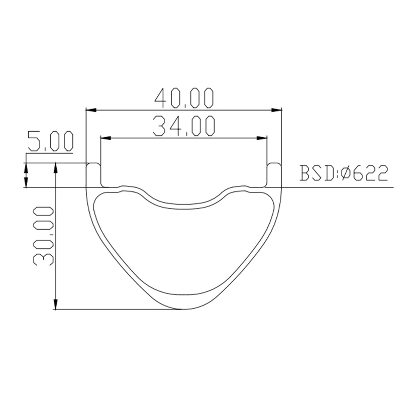 

29er MTB XC AM DH Carbon Rim 40mm Width All Mountain Bicycle Wheel 34mm Inner Width Rim