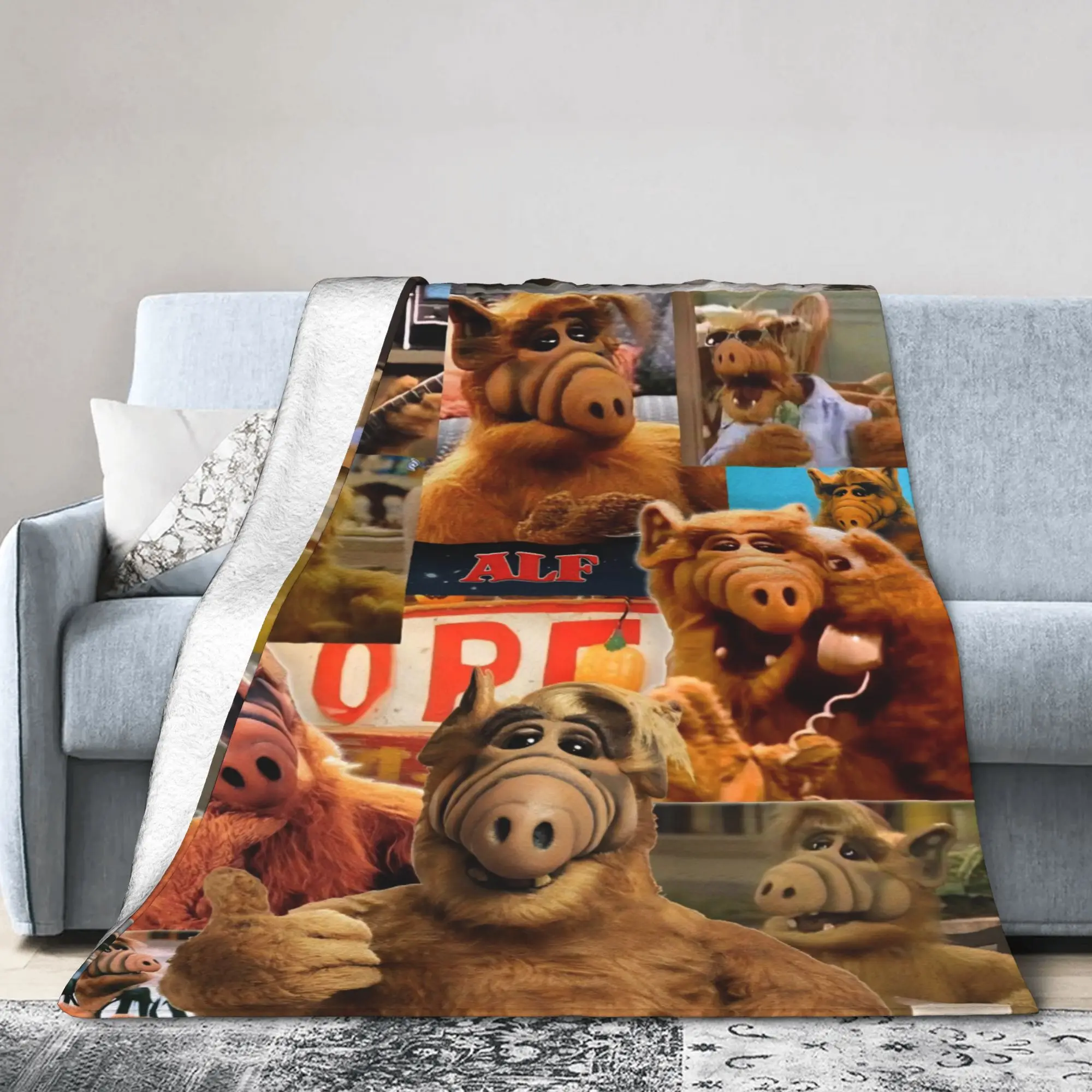 Alf  Alien Life Form Comedy  Blanket Flannel  Super Soft Throw Blanket for Outdoor Travel Bedspread