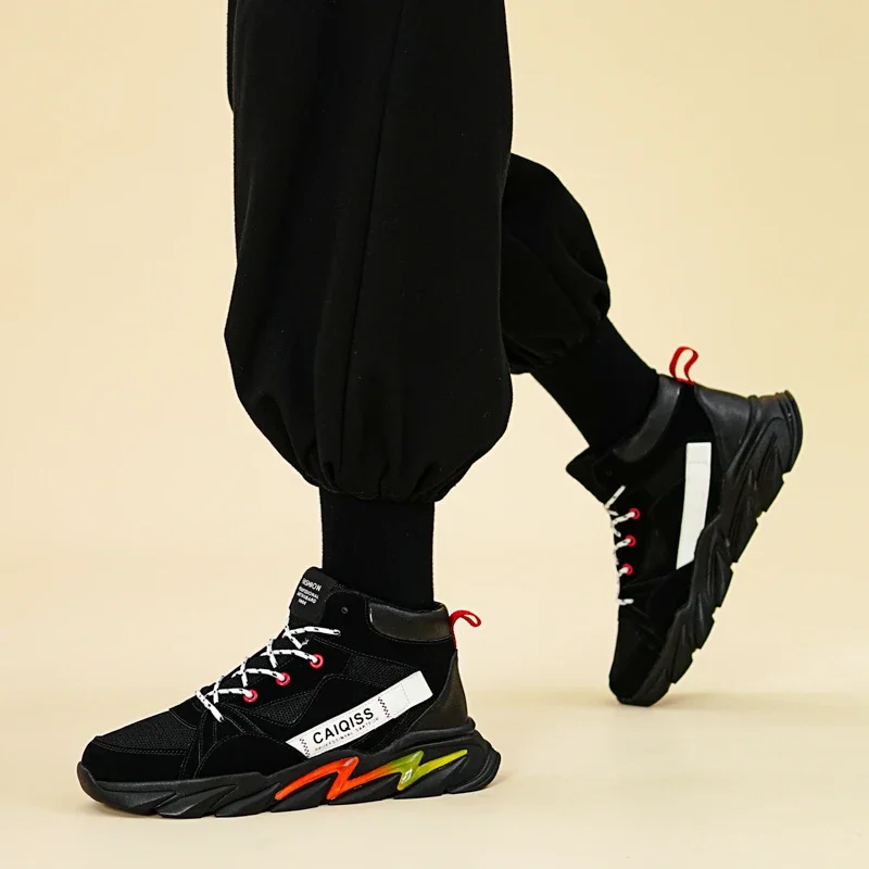 2023 New Shoes for Men Cross-tied Men's Vulcanize Shoes Fashion Matching Hot Sale Round Toe Casual Outdoor Breathable Sneakers