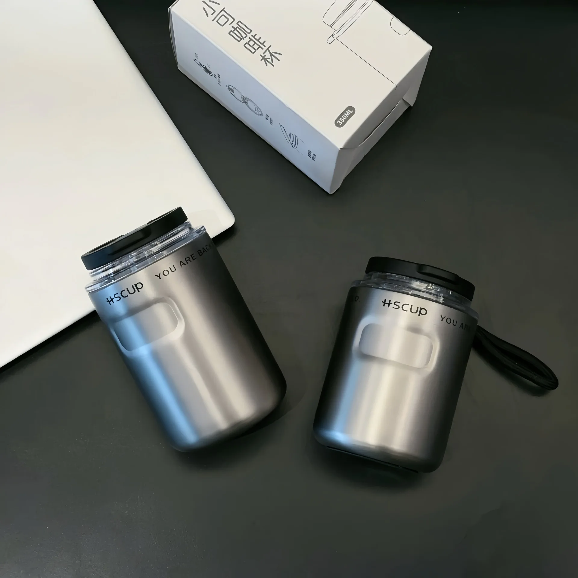 High Appearance Coffee Cup Premium Indoor Office Thermos 304 Stainless Steel Car Travel Portable Water Cup
