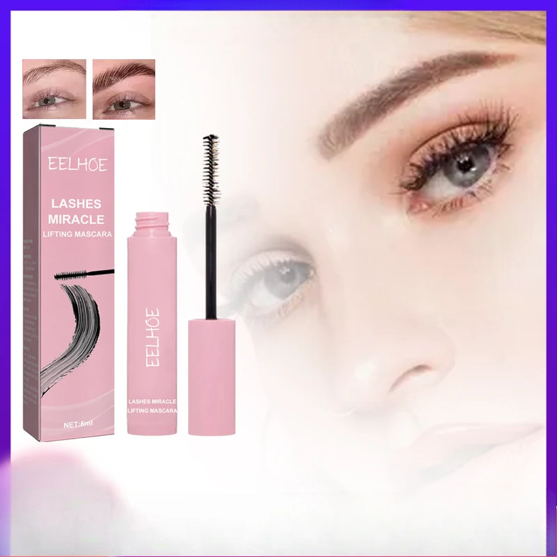 4D Silk Fiber Mascara Lengthens Eyelashes Waterproof Fast Dry  Long Lasting Waterproof Eyelash Enhancer Slender Eyelash