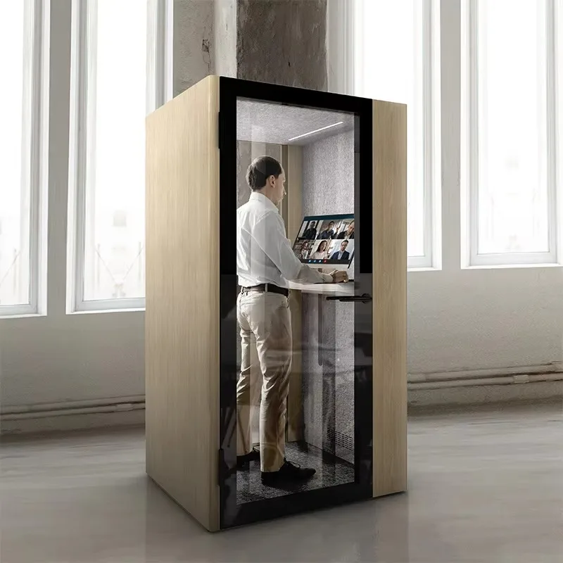 1-2 Person Soundproof Studio Pod, Acoustic Silent Meeting Booth for Privacy Workspace Project