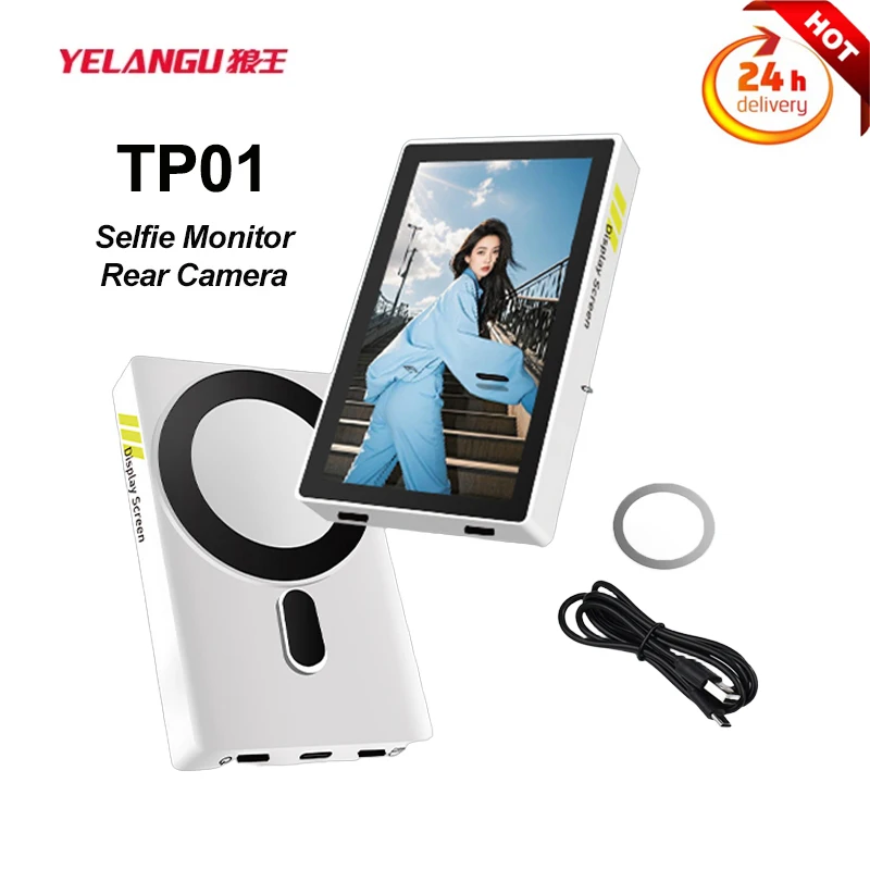 

YELANGU TP01 смартфон AI беспроводной магнитный монитор для селфи экран для IOS Android телефон видеозапись VS Fotorgear MS01