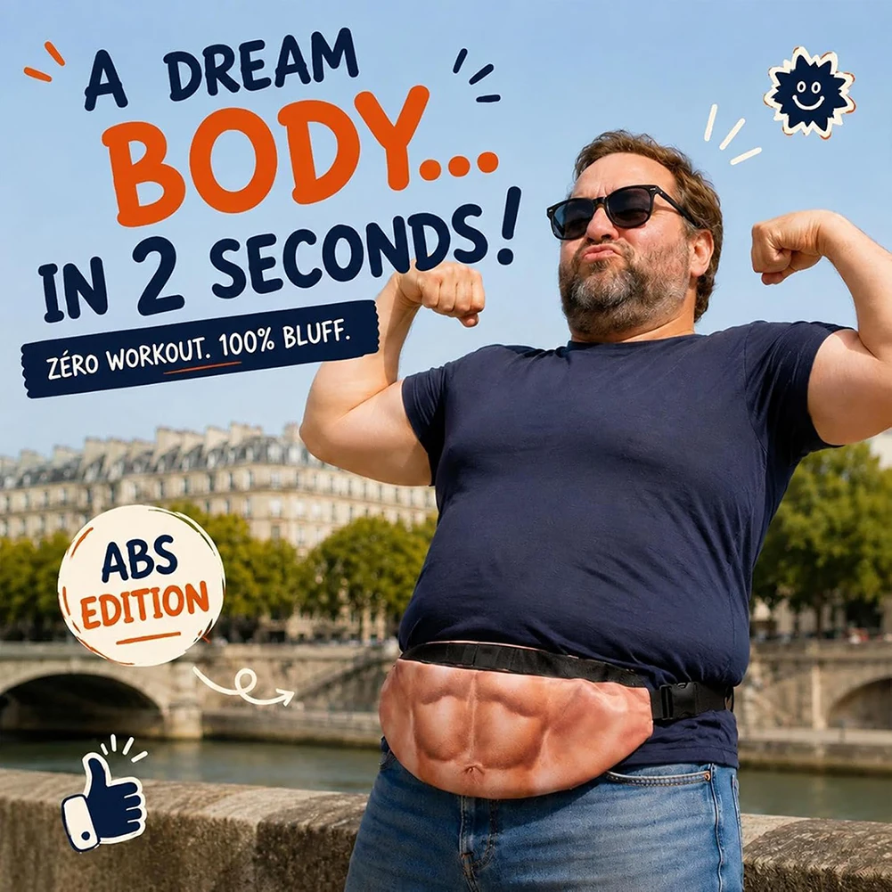 Los hombres divertidos paquete de la cintura 3D impresin Fanny cinturn ajustable packs novedad diseño cmodo ajuste partes traje casual salidas Decoracin