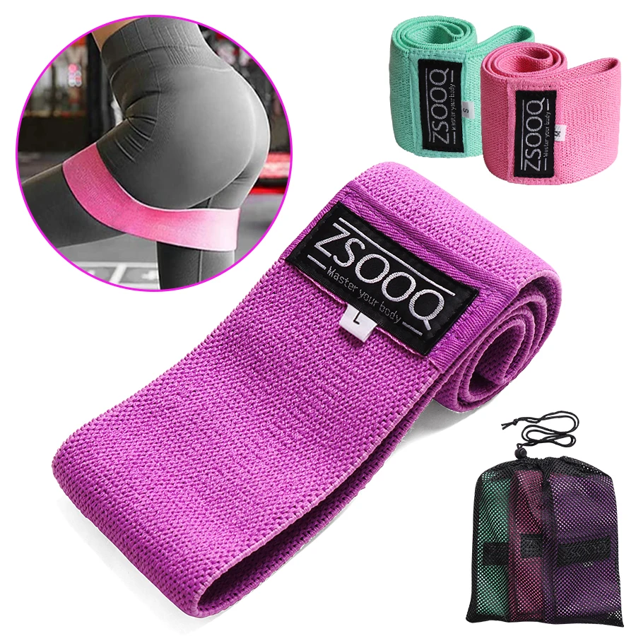 Non-slip Fabric Resistance Bands Hip Booty Yoga band glute workout trainer thick bands Stretch Fitness Strips Loops Equipment