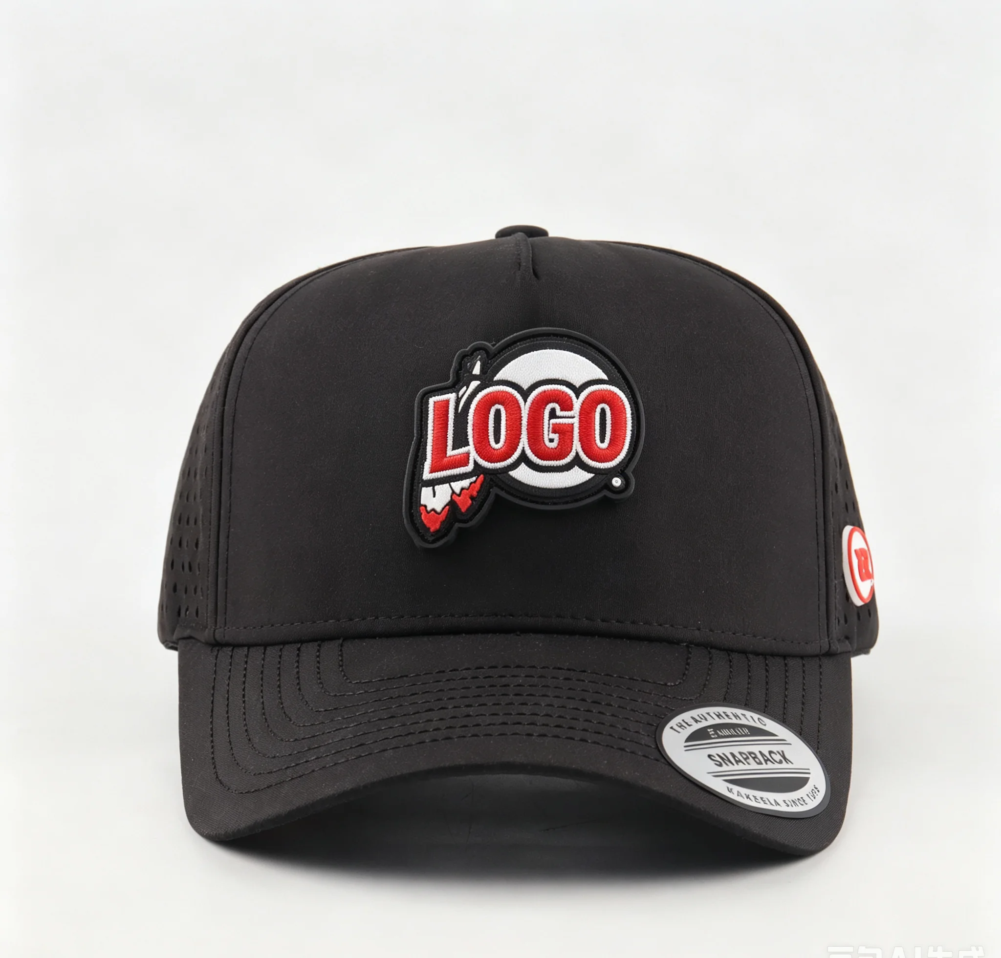 Custom Wholesale Golf Caps mid Crown Structured Waterproof Finish Rubber Patch Branded High-Quality Golf Hats